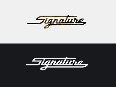 Signature american branding custom font lettering logo process script signature type vintage