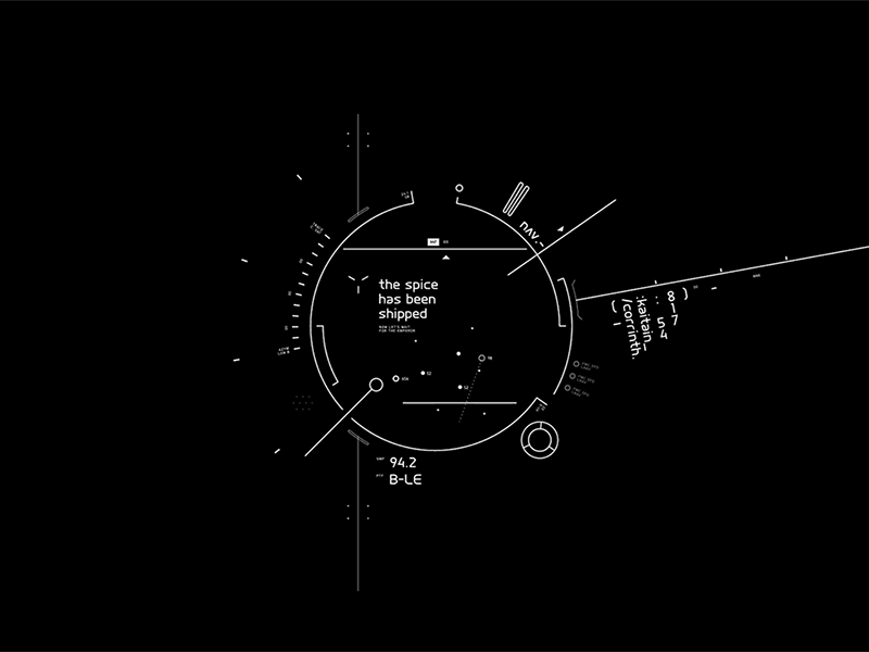 Dune: Orbital gate arrakis digital art dune frank herbert fui hologram hud motion graphics ui