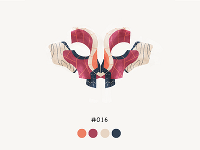 Masked Sixteeen color design illustration mask