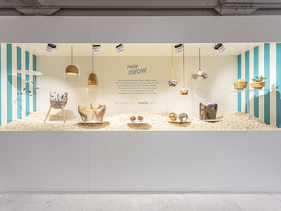 PopUpExhibition art direction design week exhibition design graphic design popcorn retro visual identity