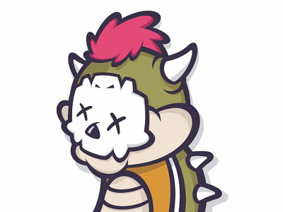 Bowser bowser character childhood flip games illustration mario mariobros mask nintendo