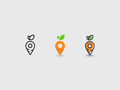 Responsive carrot logo carrot flat food logo responsive symbol