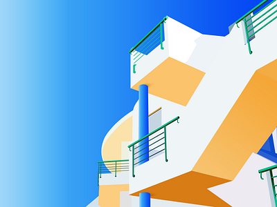 Seashore attic illustrations