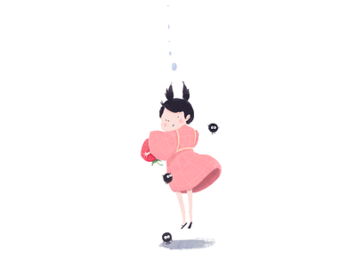 a cute little girl color dribbble illustrator ps ui