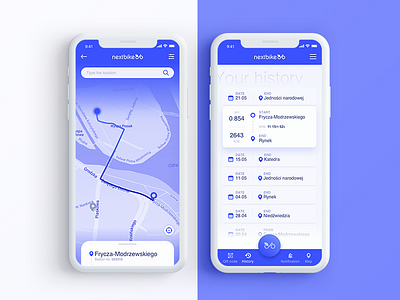 Nextbike - bike renting app app application bike rent map mobile nextbike ui ux