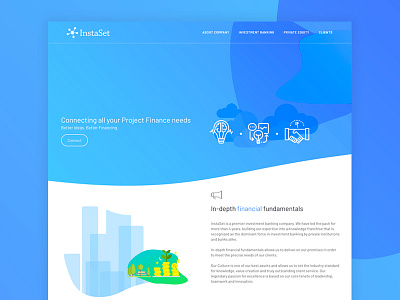 Project Finance Company Landing custom ui elements designs information architecture ui ui design ui elements ux ux development web design web development website design