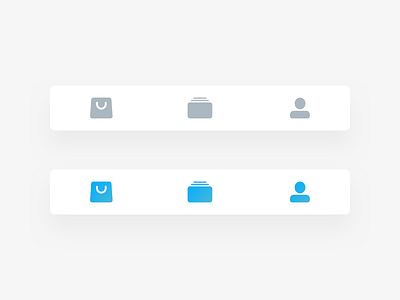 Tab Bar of Supercharge app application blue charge grey ios shadows super typeicon