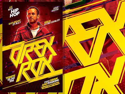 Guest Artist Flyer Template artist concert dj electro event flyer hip hop music nightclub party performance template