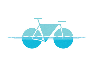 Bike for the Brook bike blue design illustration race water