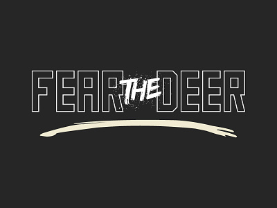 2018 Milwaukee Bucks Playoffs brush bucks design fear the deer font graphic logo mark milwaukee typography word