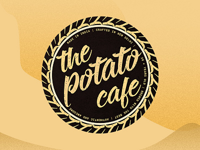 The Potato Cafe branding cafe coffee logo potato retro self branding typography