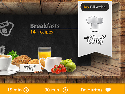 5 Breakfast Meni Aktiv app design chef mychef