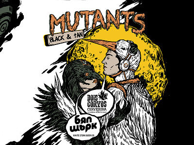 Beer Label illustration beer design illustration mutants packaging space