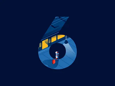 6 | farewell 36daysoftype illustration illustrator letter love miguelcm station train type typography