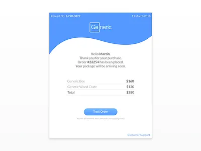 DailyUI #017 Email Receipt Concept daily ui dailyui dailyui challenge receipt