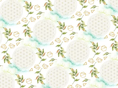 My Sacred Alchemy // Pattern Play design elegant floral flower of life leaves organic pattern