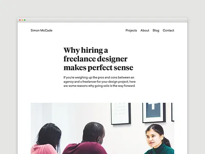 Blog - Why hiring a freelance designer makes perfect sense blog blogging creative design designer freelance internet portfolio user experience ux web website