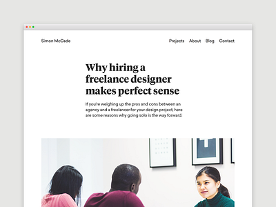 Blog - Why hiring a freelance designer makes perfect sense blog blogging creative design designer freelance internet portfolio user experience ux web website