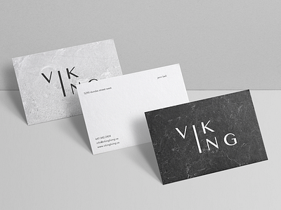 Viking architecture branding business card design development property real estate