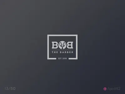 Daily logo challenge. 13/50 barber shop daily logo daily logo challenge logo salon