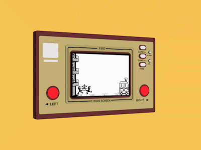 Game & Watch - Fire aftereffect fake3d fire gamewatch illustrator motiongraphic motiongraphics