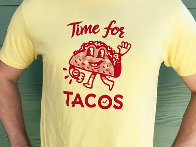 Time for Tacos Tees character illustration t shirt tacos tee