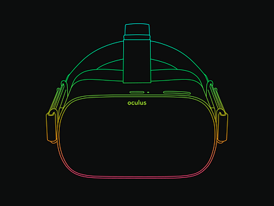 Oculus Go gradient lineart oculus oculus go virtual reality vr