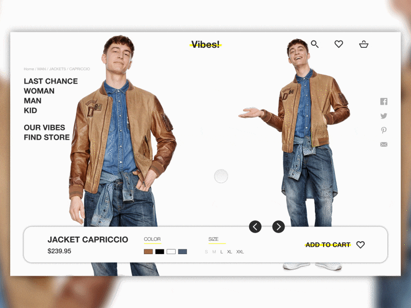 Clothes shop clothes gif interaction product shop simple ui ux