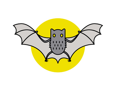 Bat - Zoo Boo Event bat cute illustration logo mark