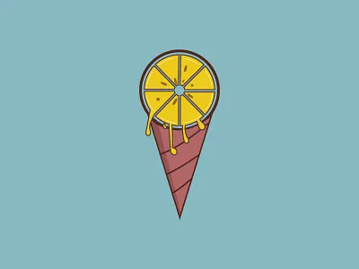lemocream logo concept branding creative icecream icon illustration lemon logo
