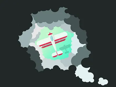 Plane fly flying in the sky gradient graphic design illustration plane ui design