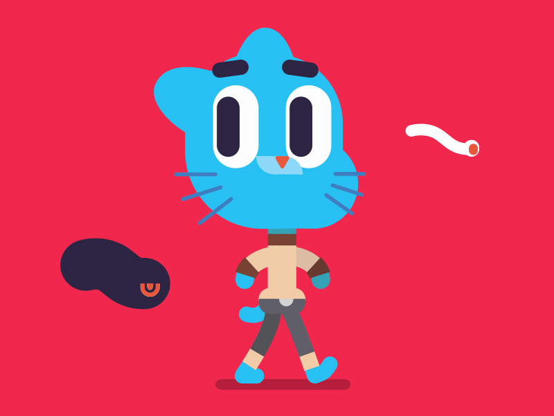 Gumball walk animation character animation gumball walk cycle