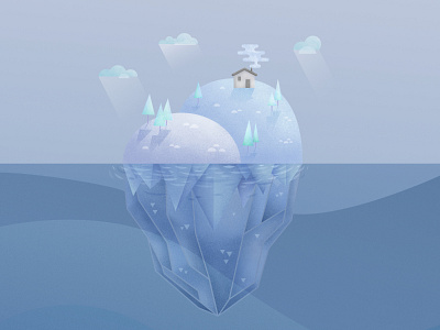 Frozen Island affinity designer frozen ice iceberg imaginary imagined landscapes island landscape snow vector