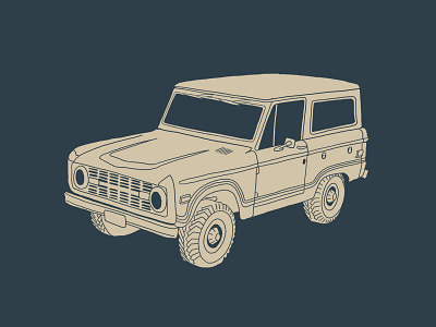 Ford Bronco bronco car drawn ford hand illustration truck