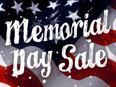 Memorial Day Type america flag memorial day painted sale type typography usa