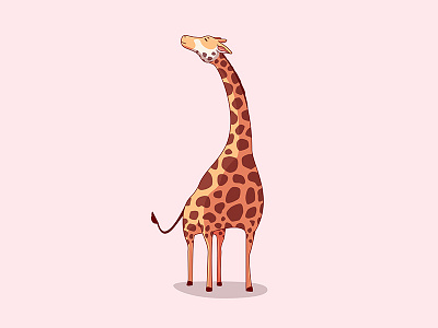 Giraffe! animal cute giraffe illustration illustrator vector