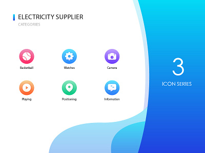 Electricity supplier icon display electricity supplier，ios，ui