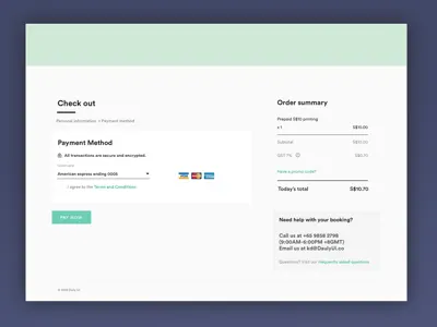 Dailyui Day 2 Credit Card Checkout credit card checkout daily ui
