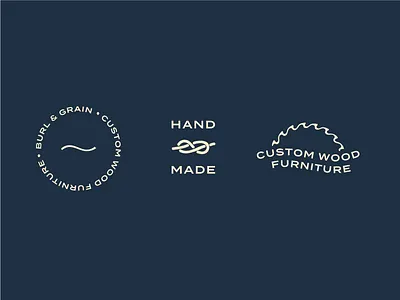 Secondary Marks badge branding suite carpentry design hand made logo secondary tertiary woodworking