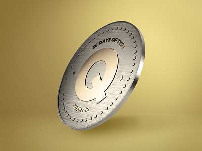 Quarter 3d c4d coin photoshop quarter