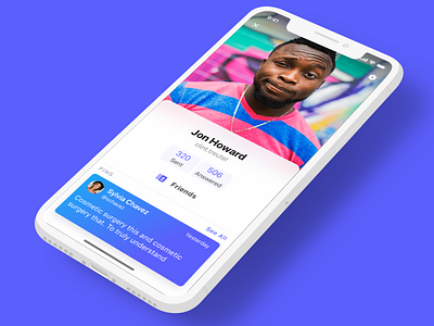 User Profile app ios iphone x mobile profile ui user ux
