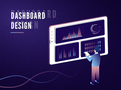 Dashboard Illustration isometric