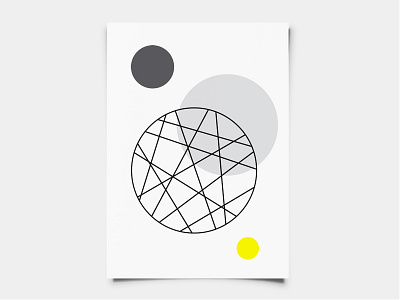 Poster art grey illustration illustrator minimalism poster vector wallart yellow