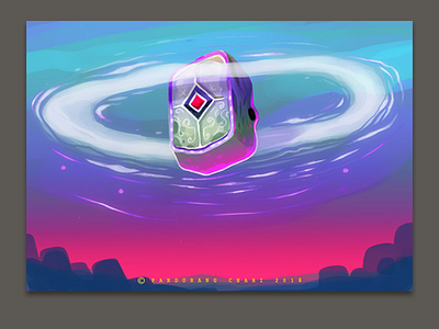 SAPCE-STONE concept art environment design game art postcard space stone