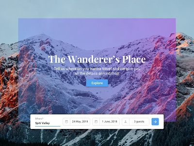 Travel Landing Page explore landing page travel travel website ui ui design web website