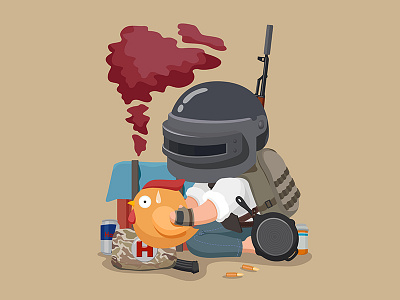 PUBG chicken game illustration pubg