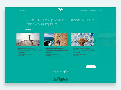 Packs Page - HomeConnect activities book call to action list packs slider turism ui ux web