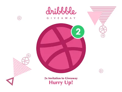 2x Dribbble Invite 2 invitation dribbbleinvite giveaway invitation invite