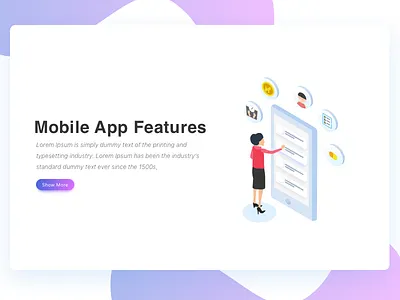 Mobile App Features Isometric 3d app design features isometric mobile