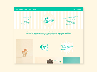 PopUpWeb art direction clean digital design homepage popcorn retro ui ux visual identity web webdesign website